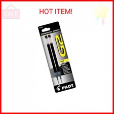 Pilot, G2 Gel Ink Refills, Bold Point 1 mm, Black, Pack of 2