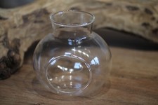 Kleines Glas mit Korken, Dekoglas z. Bepflanzen, H 9,5 cm, Durchm. 10 cm