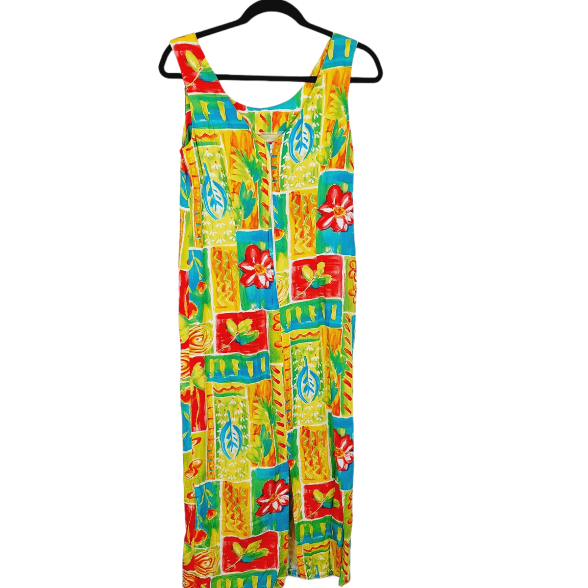 XID Xtreme Island Designs Hawaii sundress bold floral VTG Vintage