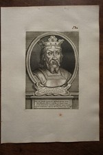 HUGUES CAPET (940-996). PORTRAIT. 18th century ENGRAVING.
