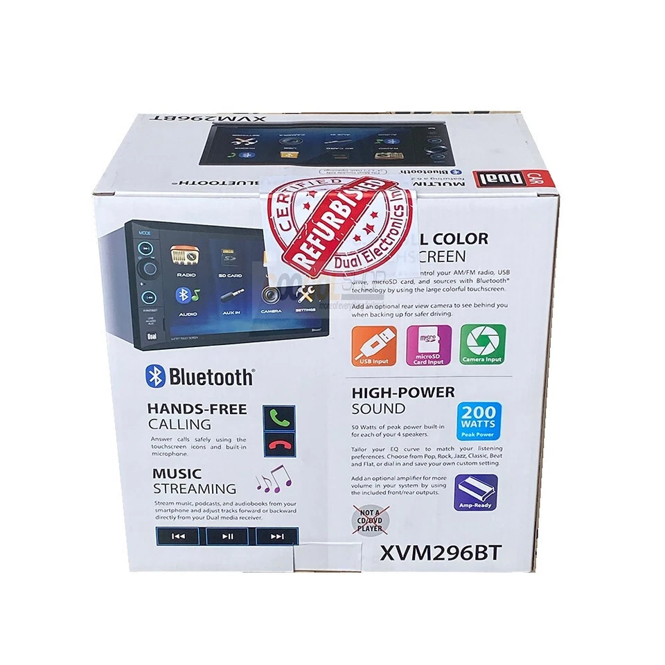 DUAL XVM296BT 6.2" Bluetooth AM/FM Receiver & JBL Stage3627F 2-way 6.5" Speakers - Image 2 of 4