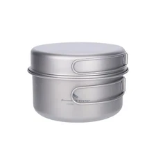 Boundless Voyage Outdoor Titanium Pot with Pan Set with Collapsible... Fast Ship