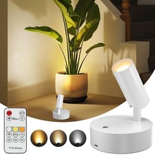 Wireless Led Spotlight Indoor, Plant Spotlight Indoor with Remote Dimmable, 3...