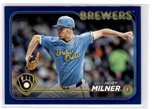 2024 Topps Update Series - Hoby Milner Rookie Card #US87 Blue Border Brewers