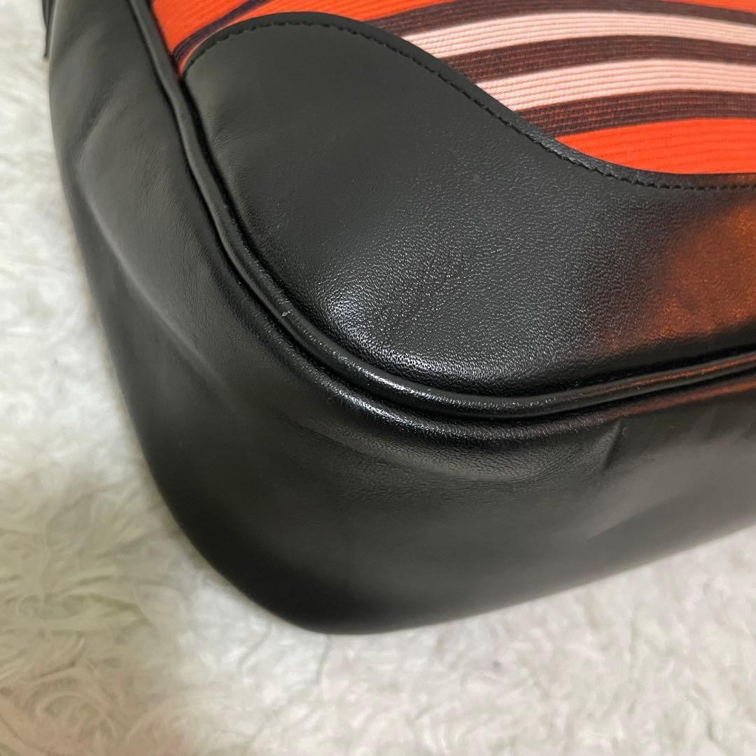 Burberry Blue Label One Shoulder Bag Red Border Canvas Leather Hobo Bag New thumbnail 18