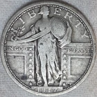 1917 Type 1 Standing Liberty Quarter Fine or Fine+.  True Auction.