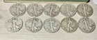 Lot of 10 Walking Liberty 1942 PD 2each 1943 PDS 2 each 90% silver