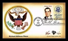 US COVER PRESIDENTIAL LIBRARIES RICHARD NIXON FDC COMBO PUGH HAND PAINTED