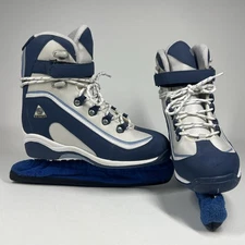 Jackson Ultima Softec Figure Ice Skates Womens Size 7 Teal Blue Silver GOOD+