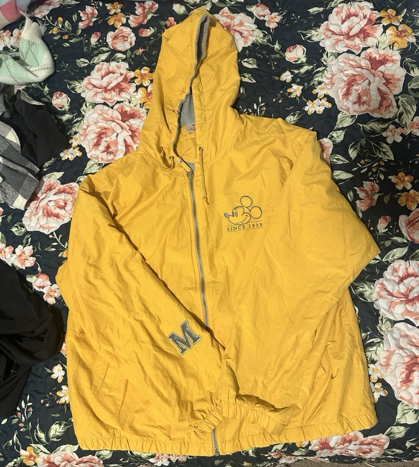 Chaqueta con Capucha Talla (L) De Colección Disney Store Mickey Mouse (Amarillo, Forrado en Algodón) y2k Foto 2 de 4