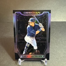 2019 Panini OBSIDIAN PURPLE Baseball #11 Christian Yelich Milwaukee 66/99 EX/NM
