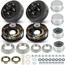 Trailer Axle Electric Brake Drum Kit 10" x 2-1/4" 5 Lug on 5" for 3500 lbs Axles