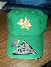New, Old Stock Notre Dame Shamrock Hat, Green And Gold, Size 7 1/8 - 7 5/8