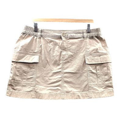 New Anko Skirt Womens Pencil Mini Size 16 Beige Elastic Waist Pockets