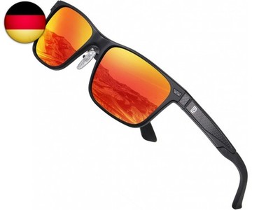 DUCO Polarisierte Sonnenbrille für Herren Vintage Aluminium-Rahmen Retro Sport 