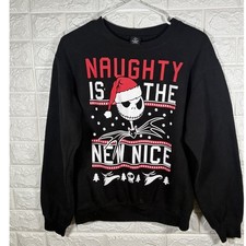 Disney Nightmare Before Christmas Naughty New Nice Sweatshirt Womens Size S