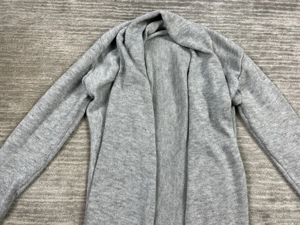 POL 毛衣女式小号灰色长袖开襟针织休闲 — 第 2/4 张图片