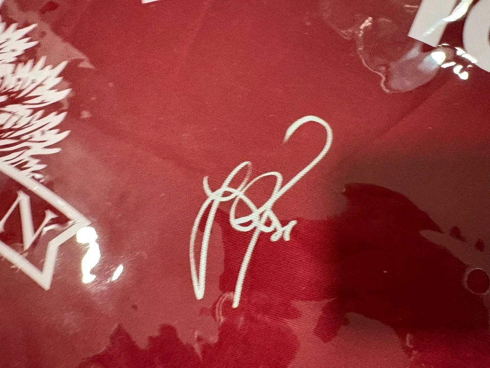 Justin Rose PGA Golf Firmado 2013 US Open Red Championship Oficial Pin Bandera JSA Foto 2 de 4