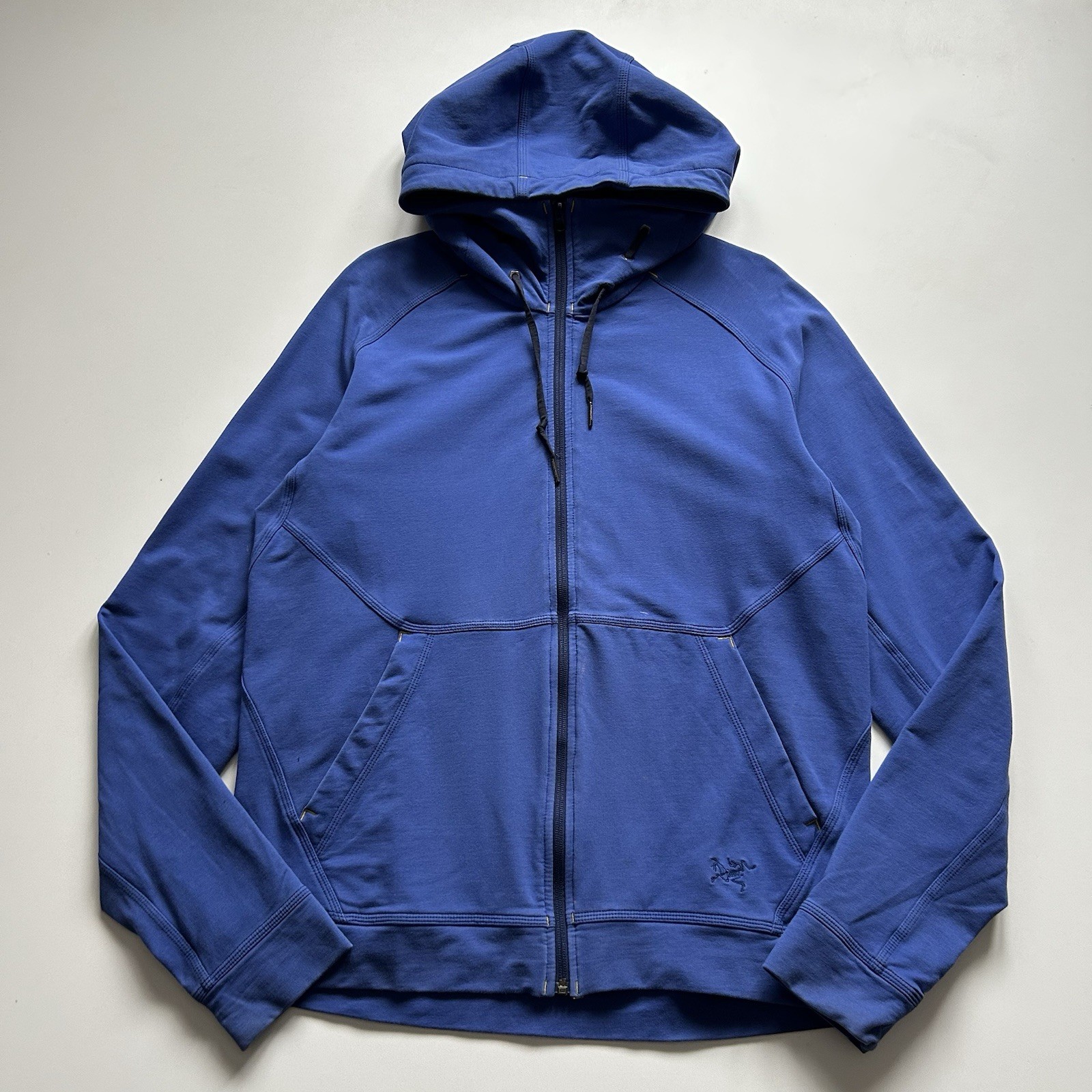Arcteryx Full Zip Hoodie Jacket Mens Large Blue Gorpcore Embroidered Logo Rare