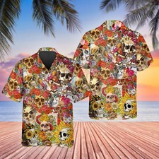 Mens Button Down Shirts Fire Flames Printed Summer Tops Novelty Ugly Gag Gifts