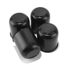 4Pcs 3.27" Push Through Wheel Center Caps 3.27" Hub 3.41"H Matte Black