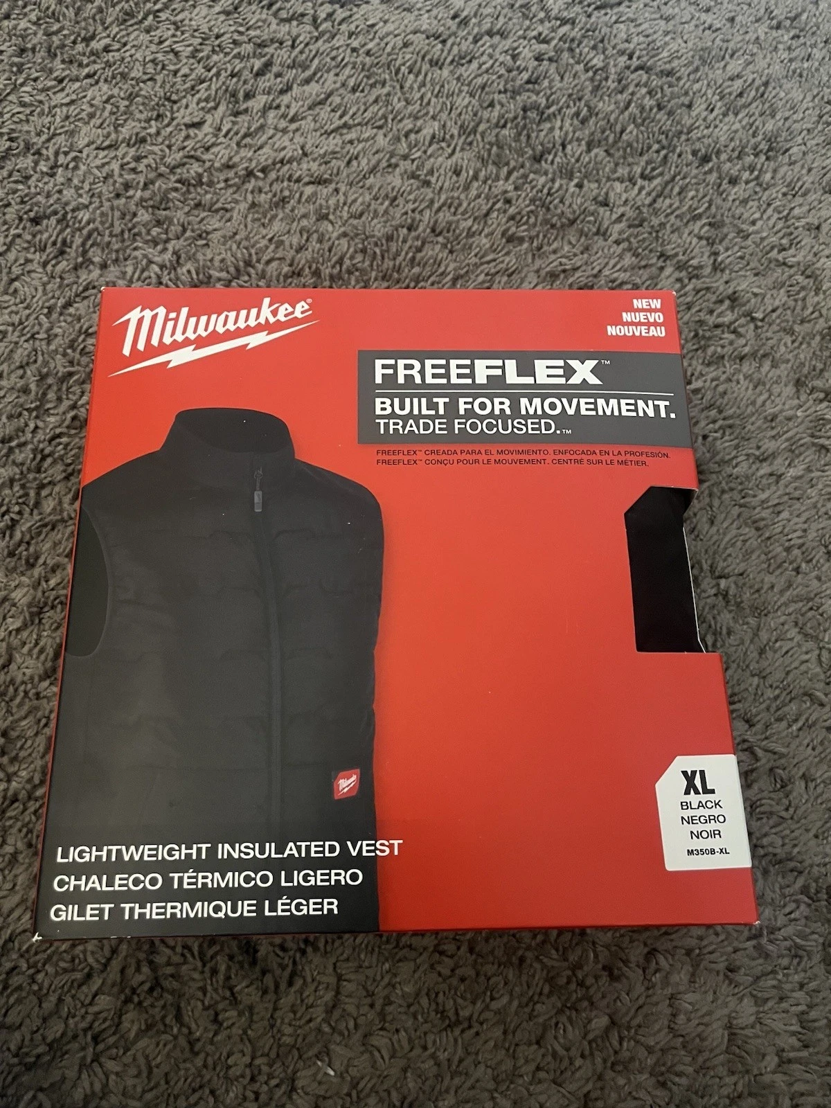 Milwaukee FreeFlex Lightweight Insulated Vest Men’s XL Black M350B