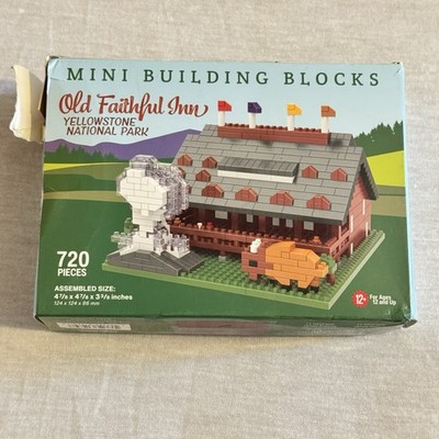 Mini Building Blocks Set Old Faithful Inn Yellowstone National Park 720 Pieces