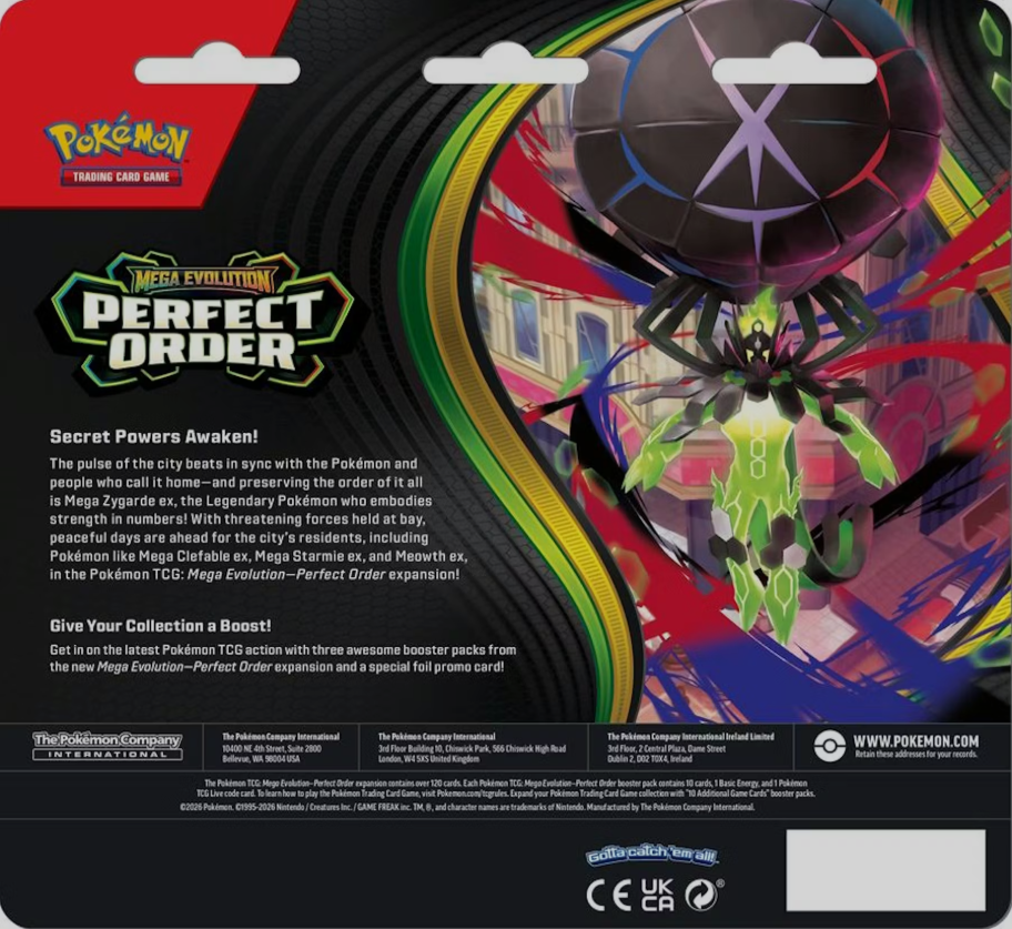 Pokemon Mega Evolution Perfect Order 3-Pack Blister | eBay