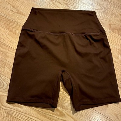 Set Active Womens Biker Jog Shorts XL Brown Yoga Gym Luxform Stretch Run Workout