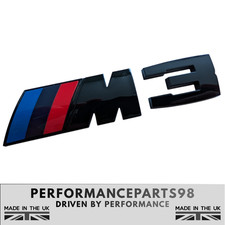 BMW M3 BADGE IN GLOSS BLACK E90 / E92 / E93 / F80 / G80