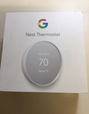 Google Nest Thermostat G4CVZ Programmable Wi-Fi Thermostat - Snow