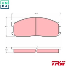 BRAKE PAD SET DISC BRAKE GDB983 FOR FORD AUSTRALIA ECONOVAN/Platform/Chassis