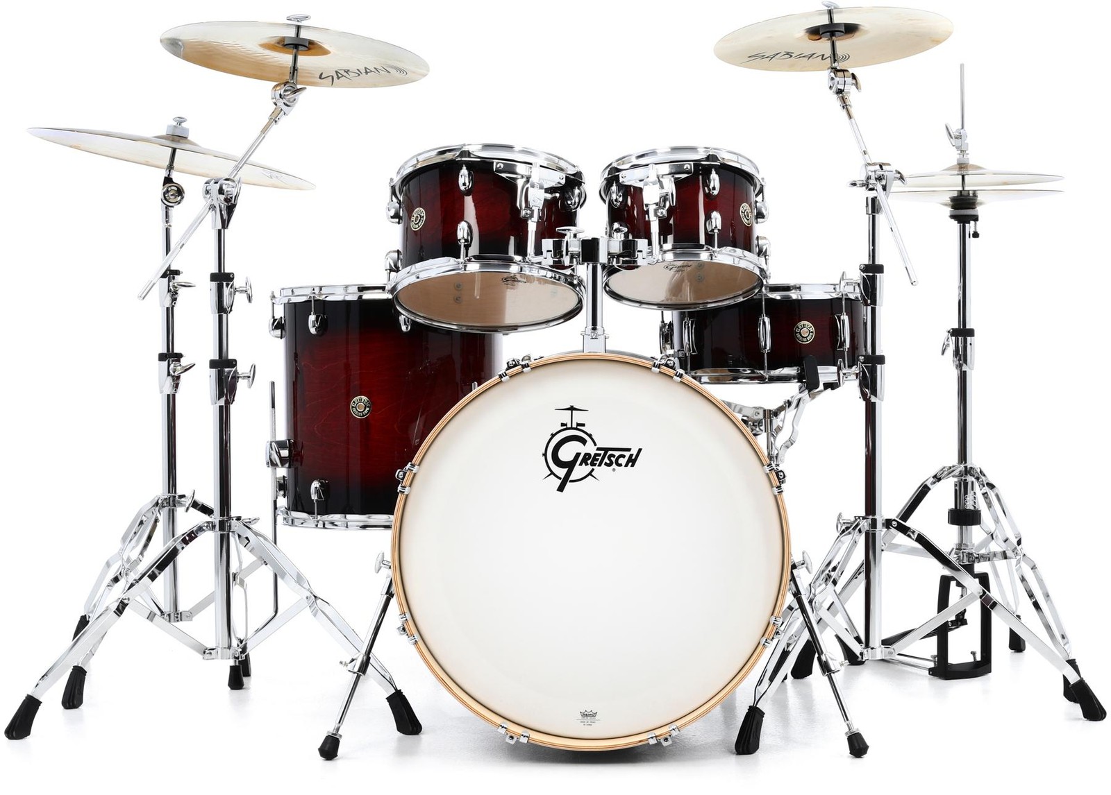 Упаковка Gretsch Drums Catalina Maple Shell Pack - 5 штук с 22 вишнями насыщенного вишневого цвета