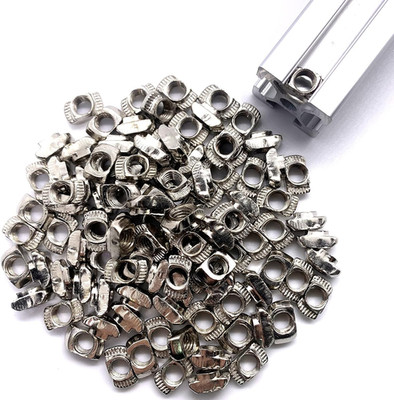 100Pcs 2020 Series Sliding T-Nuts T-Slot Metric M5 Thread Slide in Hammer Head