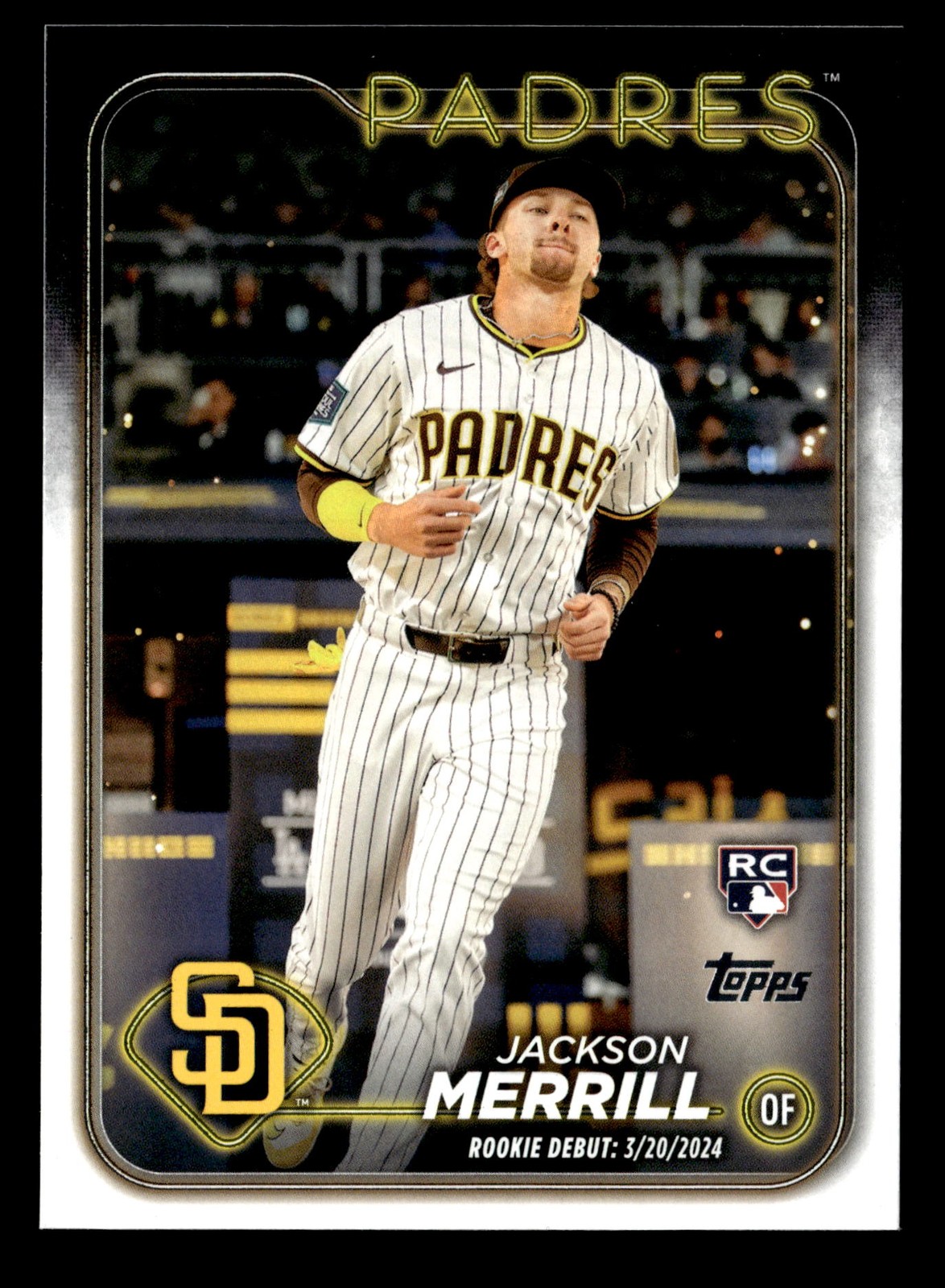 2024 Topps Update Jackson Merrill #US169 Rookie Debut RC Padres