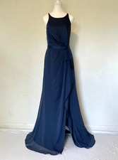 White by Vera Wang Women’s Navy Blue Maxi Gown Dress size 8