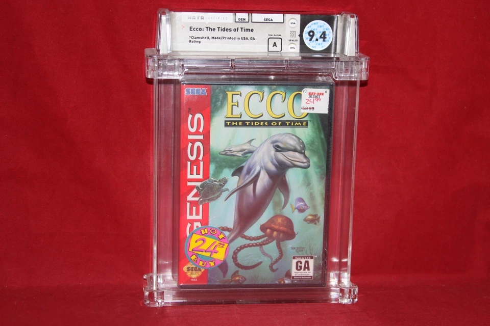Ecco: The Tides of Time (Sega Genesis, 1994) Authentic Game, WATA Graded 9.4 A - Image 2 of 3