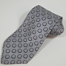 Altea Milano Gray Black Geometric Tie 100 Silk Made In Italy 59"x4" EUC