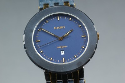 [Exc+5] Rado Diastar 152.0343.3 Blue Dial Date Quartz Men's Watch From JAPAN