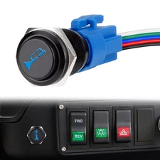 Horn Button 12V, 16MM Raised Speaker Momentary Push Button Switch, 5/8" Mounting