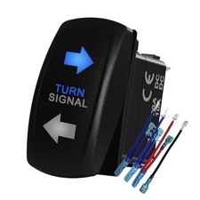 Blue Led Turn Signal Rocker Switch 7Pin ON-Off-ON DPDT Toggle Switch for The