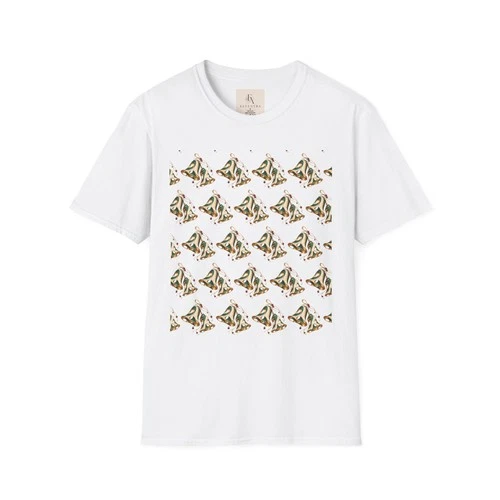 Vintage Camper Pattern T-Shirt | 'Let Small Joys Ring Out' Back Print - product listing photo