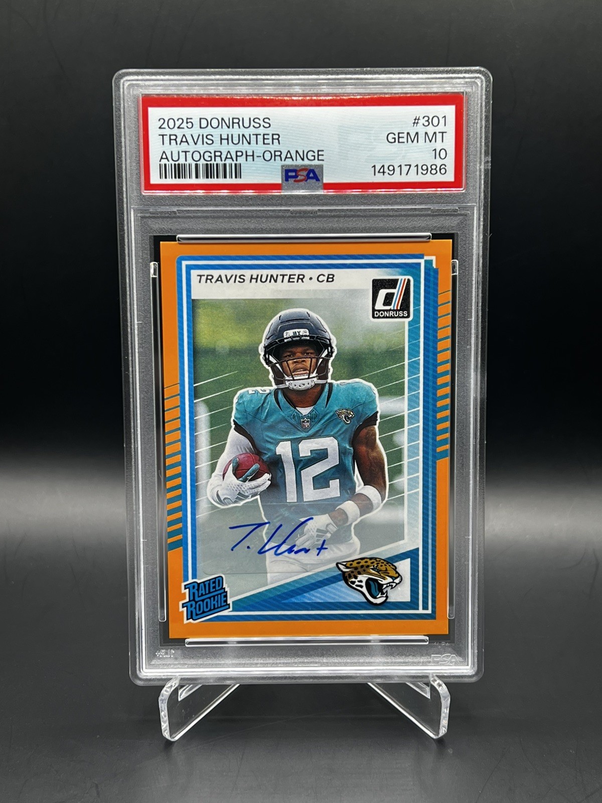 Travis Hunter Panini Donruss #301 Autograph-Orange