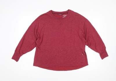 L.L.Bean Damen T-Shirt rot XS Petite Langarm Rundhals