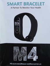 M4 Smart Watch Band Blood Pressure Bracelet Wristband Fitness Tracker Heart Rate