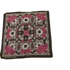 Pink Rose Cotton Bandana Rodeo Biker Halloween Costume Vintage Boho
