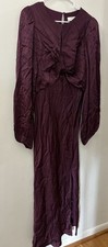 AStR The Label Women’s Nwt Deep Purple Long Sleeve Maxi Dress – Large