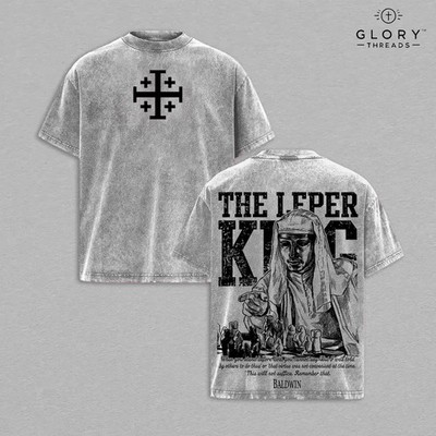 Retro Baldwin IV  The Leper King  Vintage T-Shirt, Crusader King and His Holy