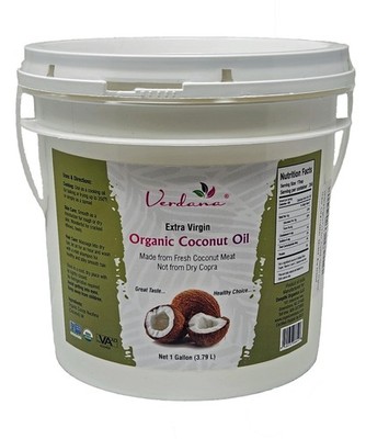 Verdana Extra Virgin Coconut Oil USDA Organic Unrefined Cold Pressed Oil 1Gallon