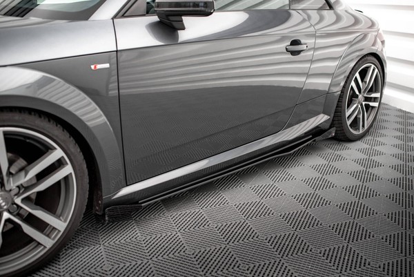 Seitenschweller Ansatz (Paar) + Flaps Passend FüR Audi TT S / S-Line 8S Schwarz-image